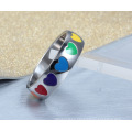 Design your own gay pride engagement gay promise stainless steel rings